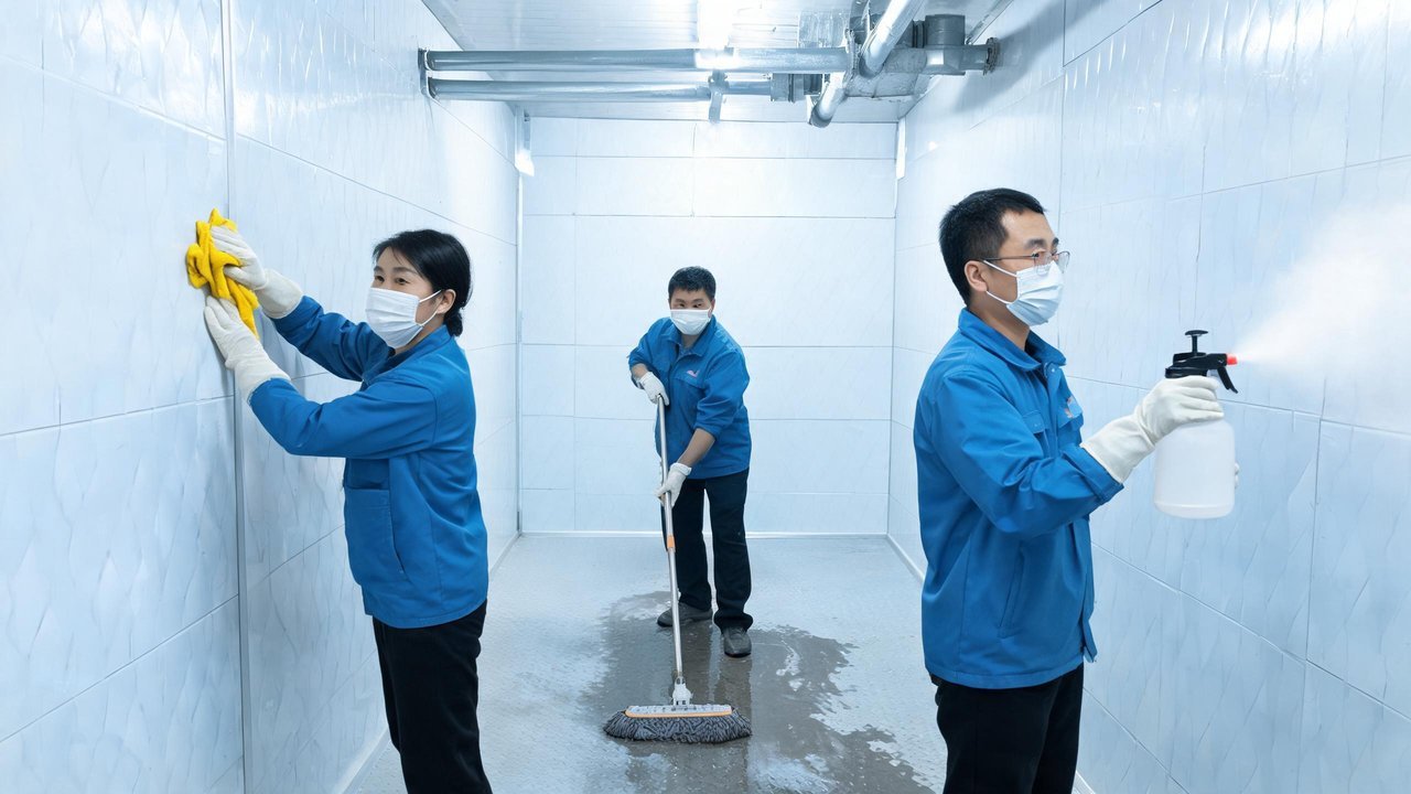 冷库清洁消毒作业