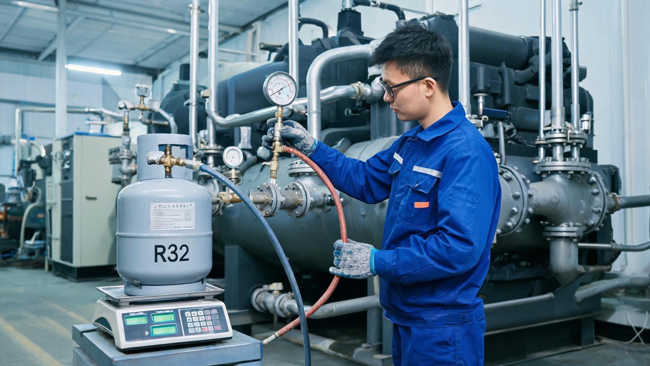 氮气保压与制冷剂称量充注检测