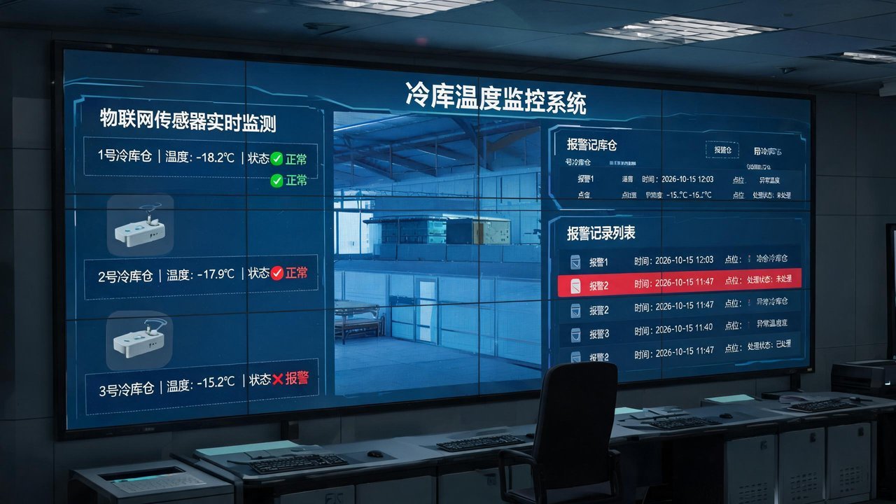 冷库温度监控与报警列表