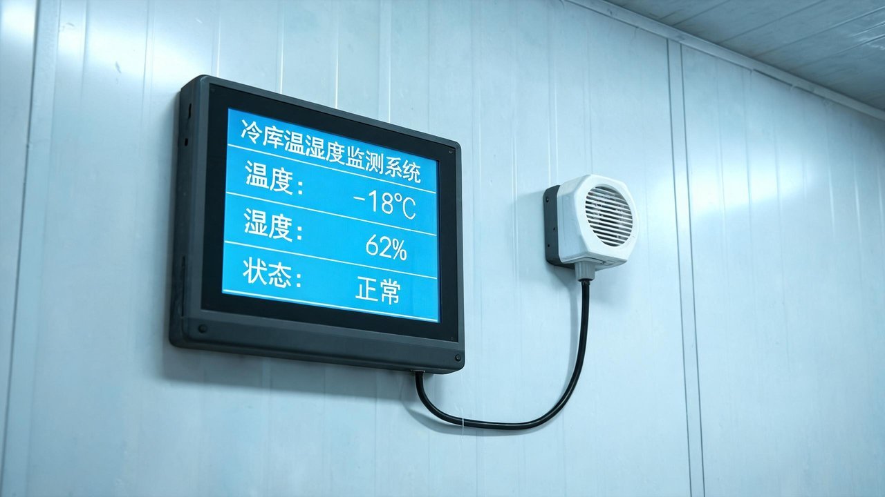 冷库温湿度自动监测显示屏与测点终端