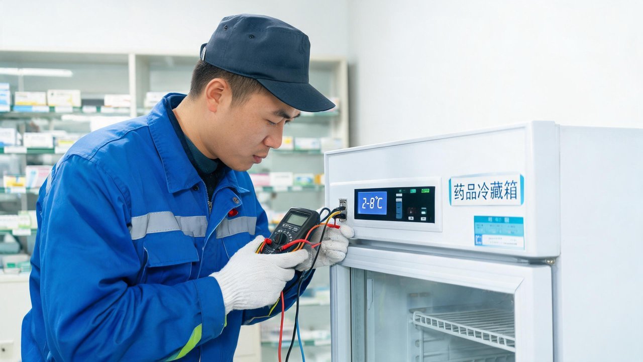 中国维修人员检修药品制冷设备